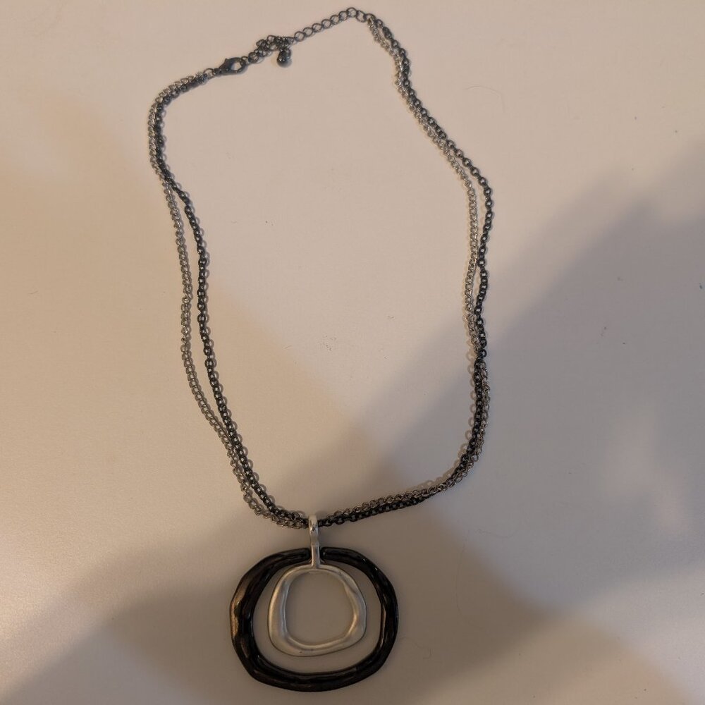 Black and silver necklace